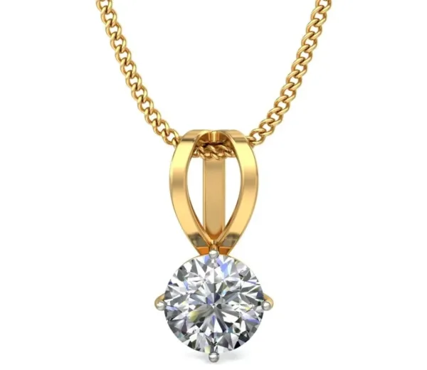Minimalist Single Solitaire Pendant