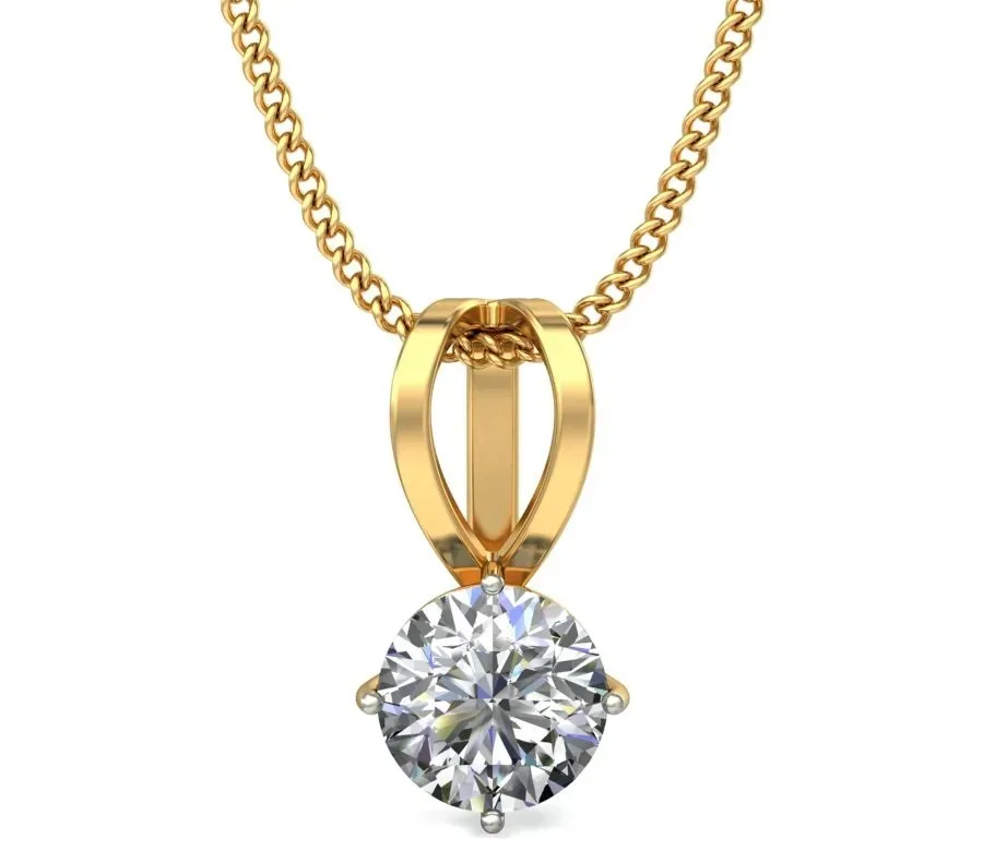 Minimalist Single Solitaire Pendant